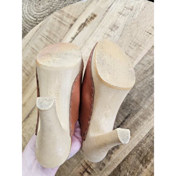 Daw Nessa Vintage Mule Heel Clogs Women's Size 5 Made in Italy Boho Classic - Picture 4 of 12